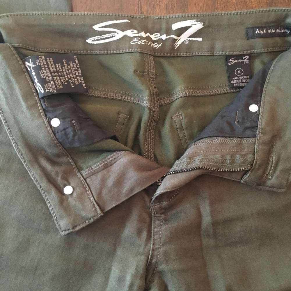 Seven7 Olive High Rise Pants - Picture 5 of 6